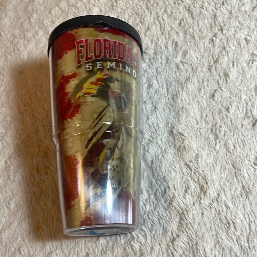 Florida State Seminoles holographic 24 tervis cup and lid